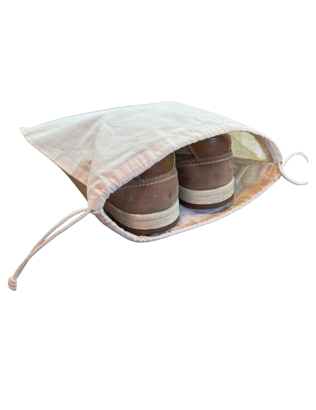Natural 100% Calico Cotton Drawstring Bag (Large)