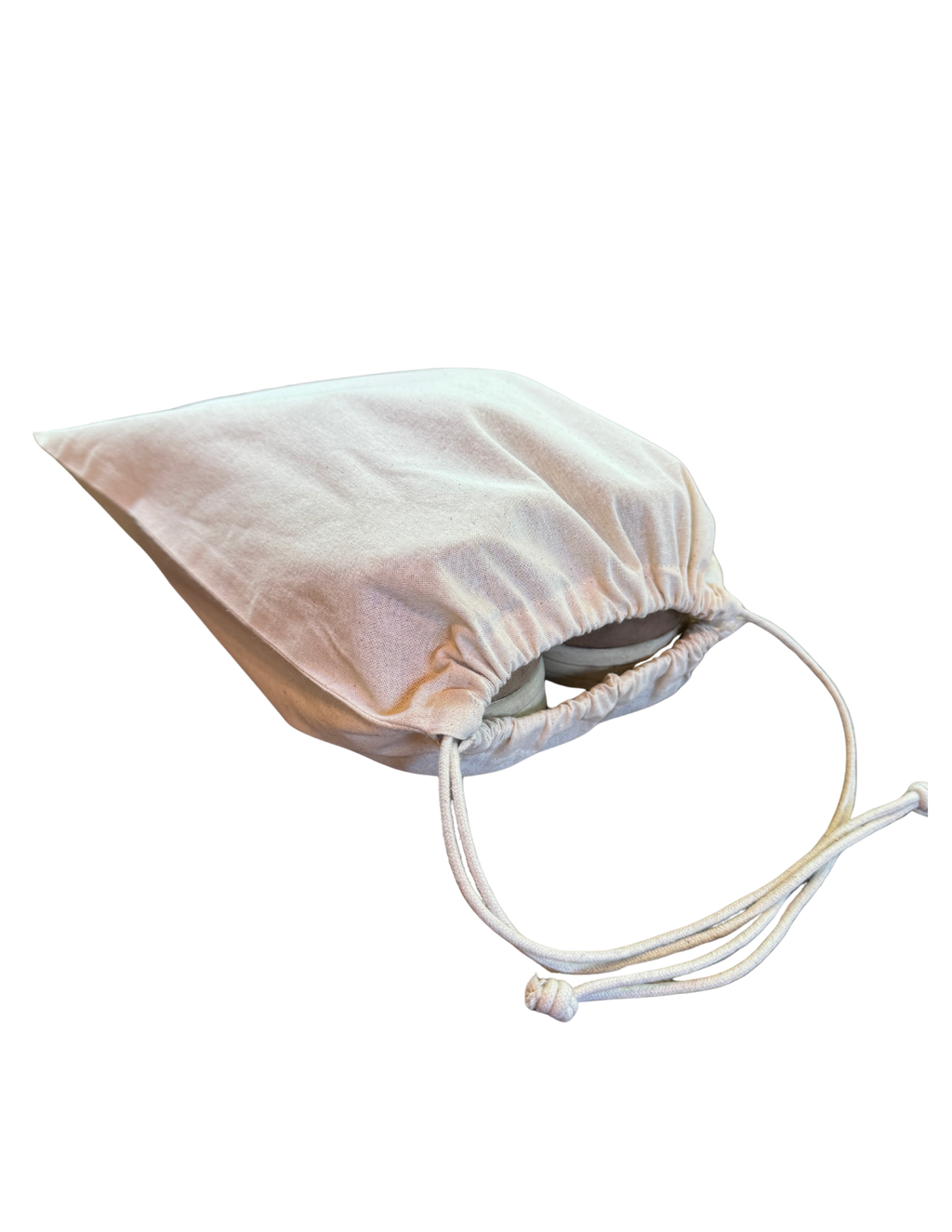 Natural 100% Calico Cotton Drawstring Bag (Large)