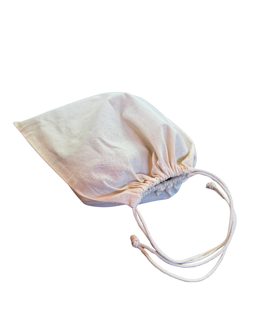 Natural 100% Calico Cotton Drawstring Bag (Large)