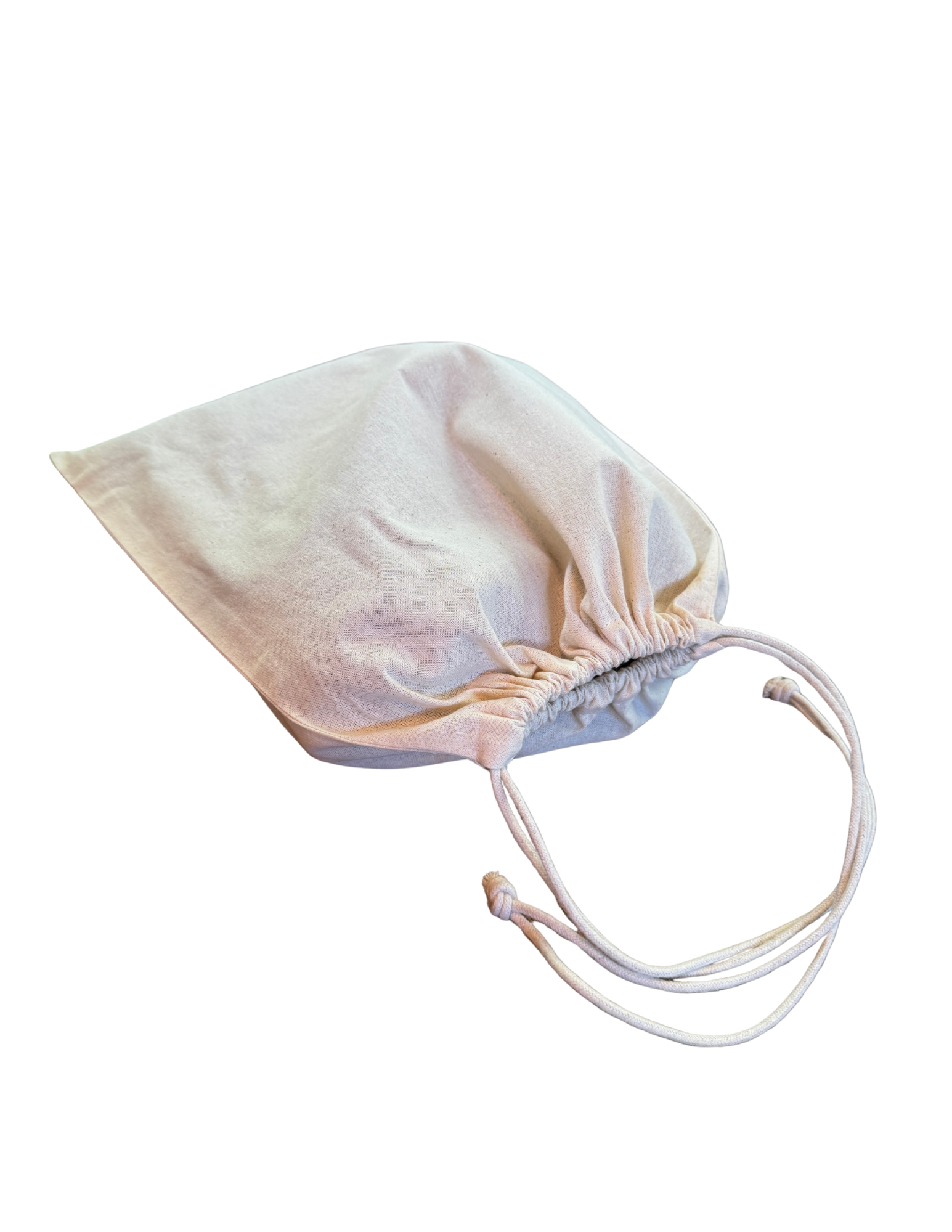 Natural 100% Calico Cotton Drawstring Bag (Large)