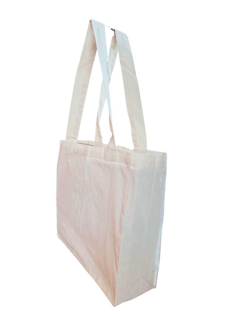 Natural 100% Calico Cotton Tote Bag with Gusset