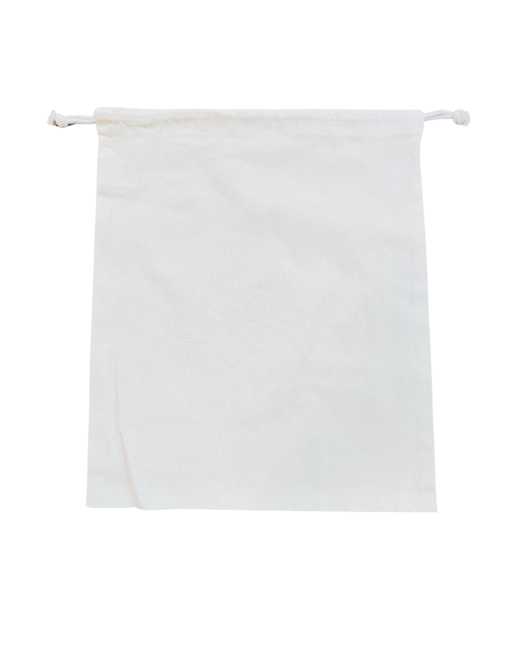 Natural 100% Calico Cotton Drawstring Bag (Large)