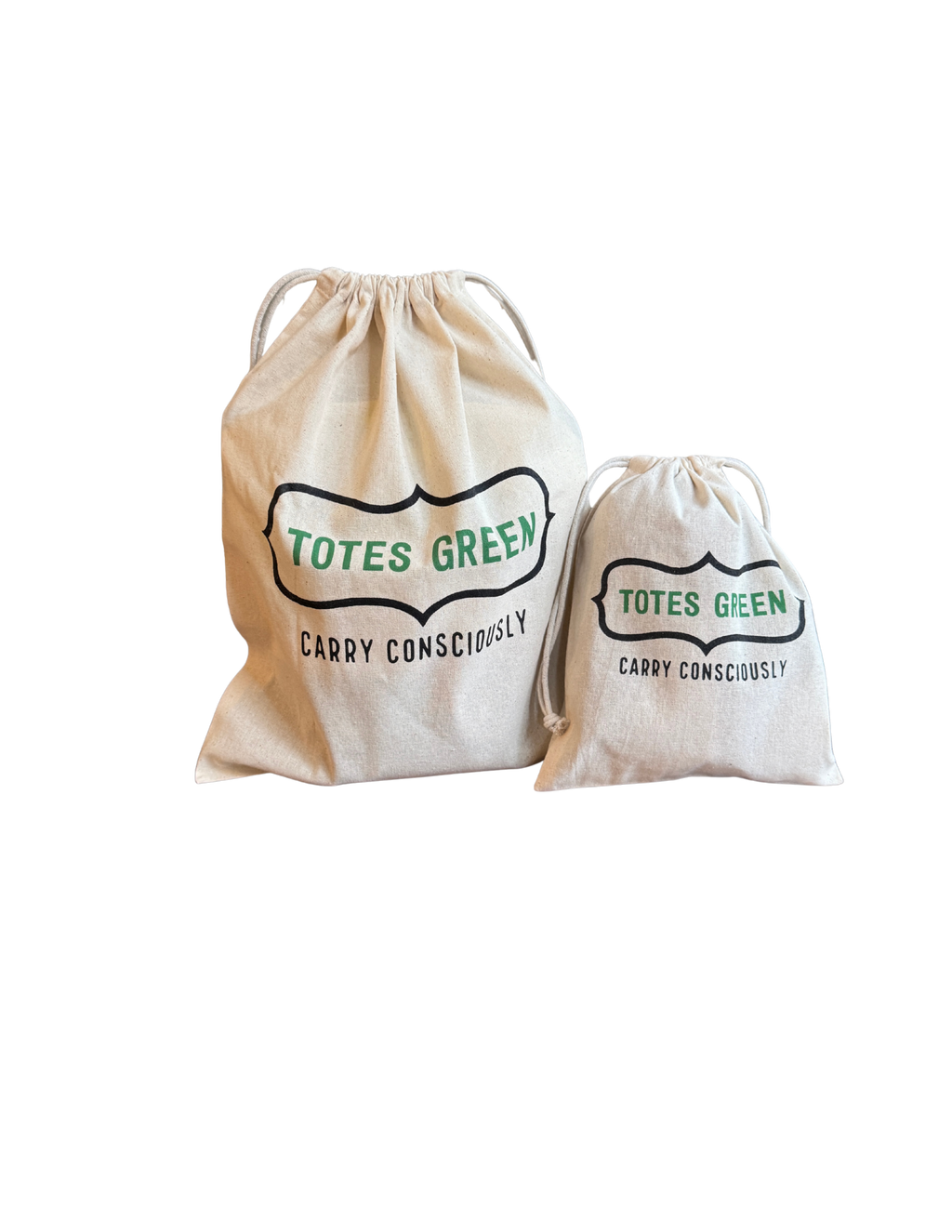 Natural 100% Calico Cotton Drawstring Bag (Small)