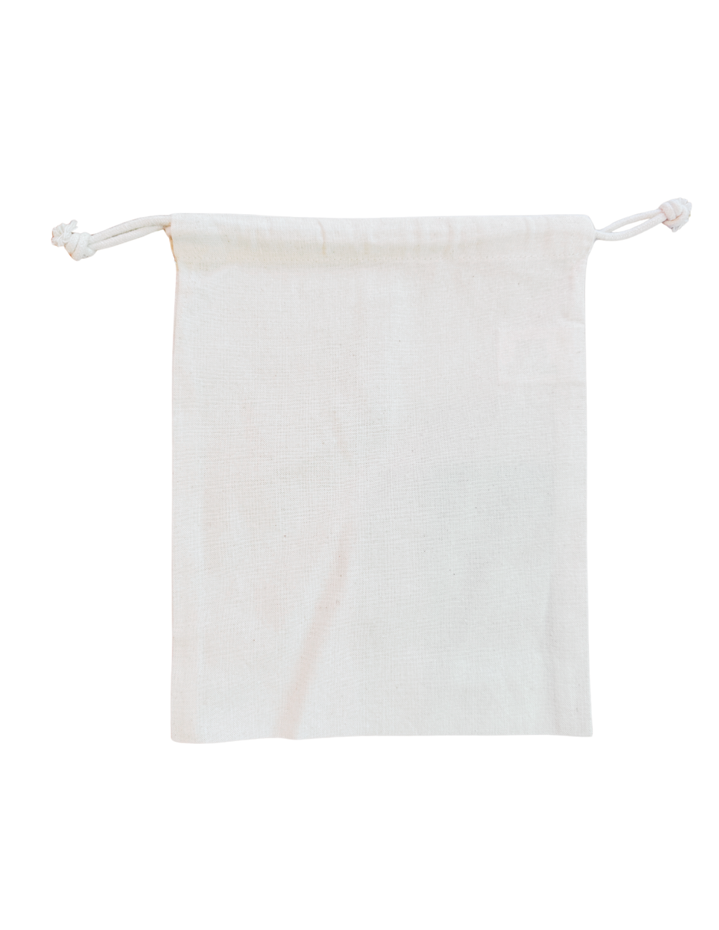 Natural 100% Calico Cotton Drawstring Bag (Small)